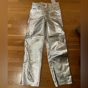 Zara Viral silver jeans, size 6 worn once